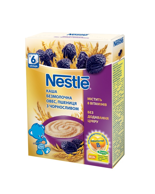 *Каша Nestle овес/пшениця з чорносливом new 200 г
