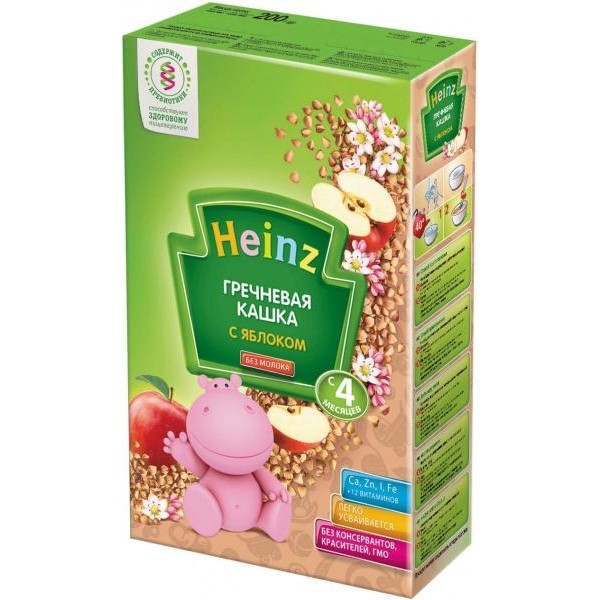 *Каша Хайнц Гречневая с яблоком 200 г