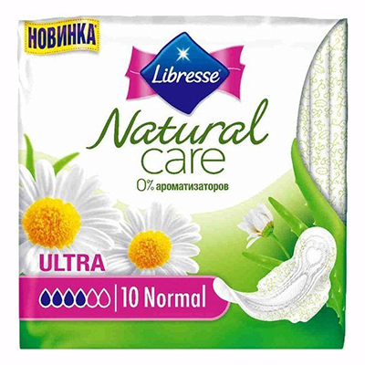 Прокладки Libresse Natural Care Ultra Normal soft №10 Прокладки Libresse Natural Care Ultra Normal soft №10