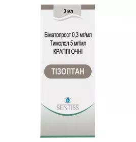 Тізоптан краплі очні по 3 мл у флаконі 1 шт.