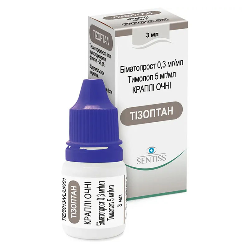 Тізоптан краплі очні по 3 мл у флаконі 1 шт.