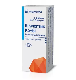 Ксалоптик Комби капли глазные по 2.5 мл во флаконе 1 шт.