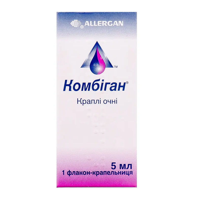 Комбіган краплі очні по 5 мл у флаконі 1 шт.