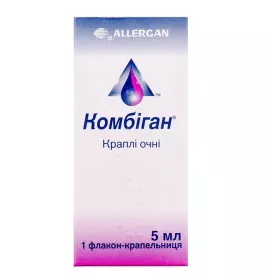 Комбіган краплі очні по 5 мл у флаконі 1 шт.