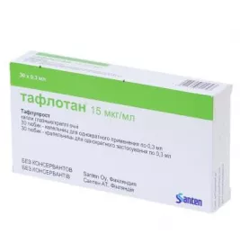 Тафлотан краплі очні 15 мкг/мл по 0.3 мл у тюбик-крапельницях 30 шт. (10х3)