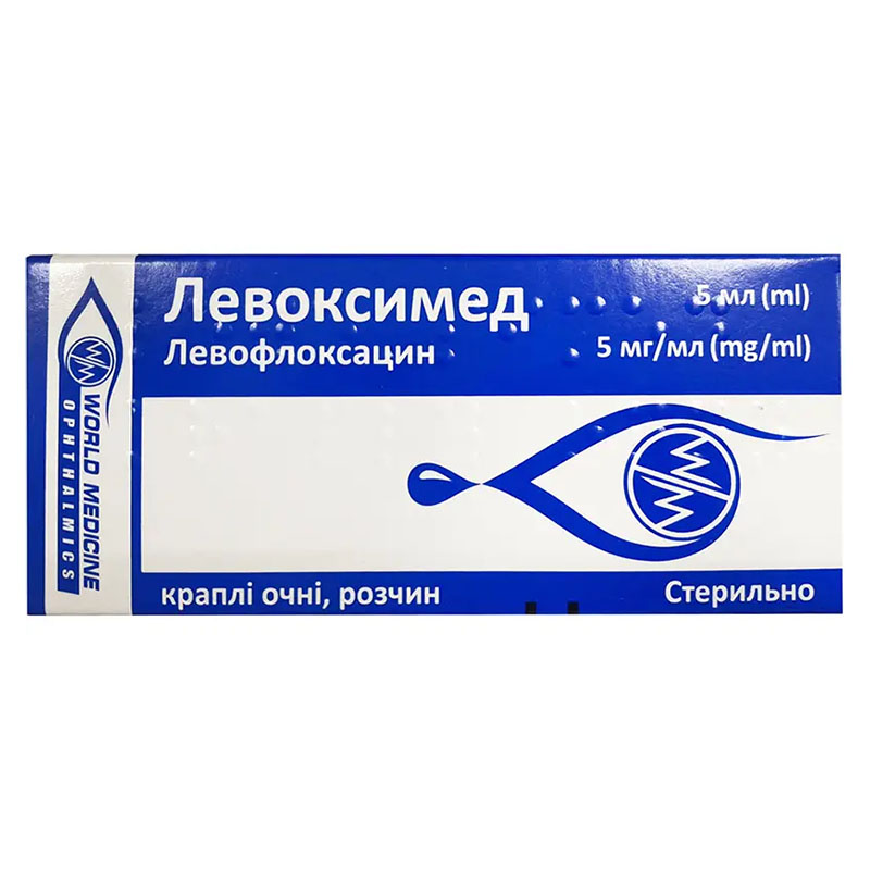Левоксимед очні краплі 5 мг/мл по 5 мл у флаконі 1 шт.