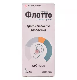 Флотто краплі вушні по 15 мл у флаконі 1 шт.