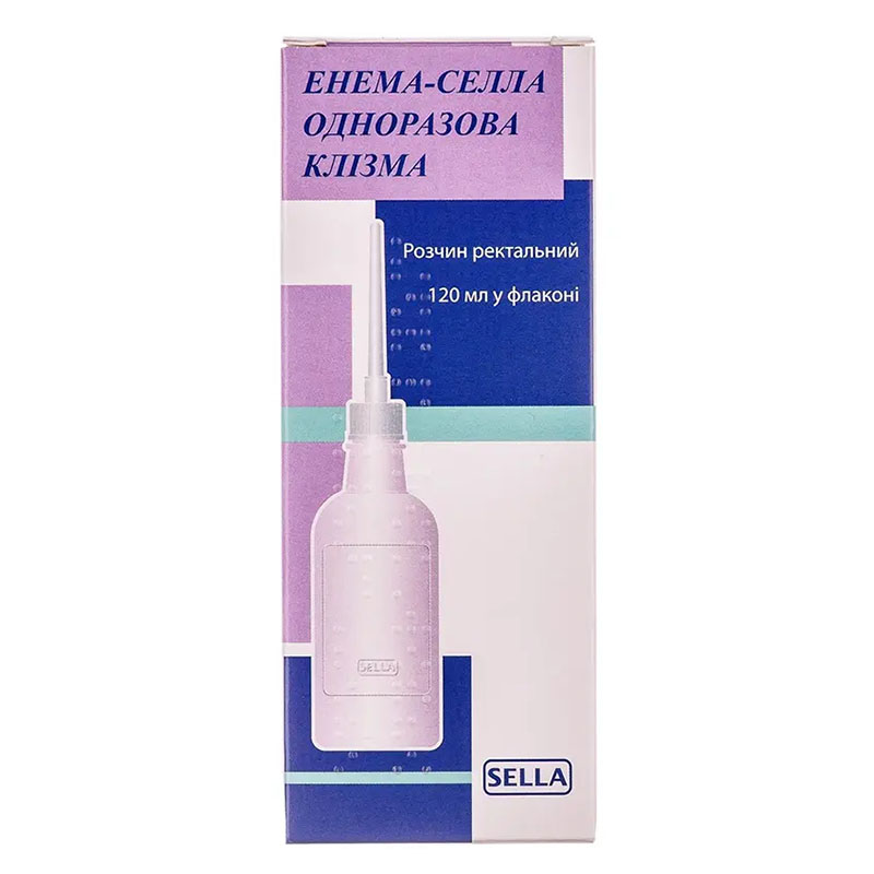 Енема-Селла одноразова клізма ректальний розчин 16 г/6 г по 120 мл у флаконі 1 шт.