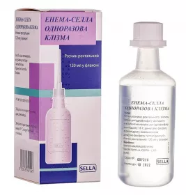 Енема-Селла одноразова клізма ректальний розчин 16 г/6 г по 120 мл у флаконі 1 шт.