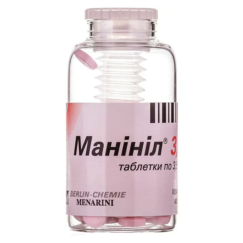 Манинил 3,5 таблетки по 3.5 мг 120 шт. во флаконе