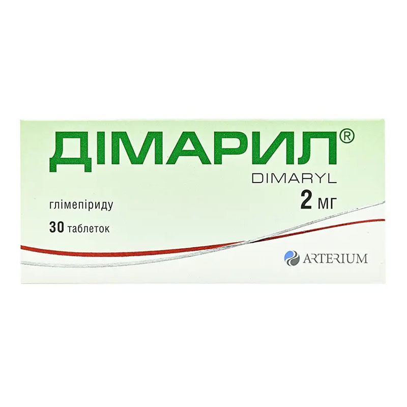 Димарил табл. 2мг №30 Димарил табл. 2мг №30