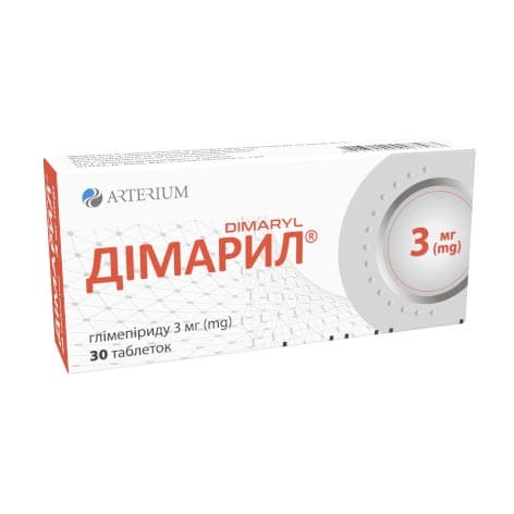 Димарил табл. 3мг №30 Димарил табл. 3мг №30