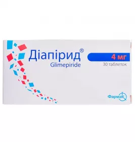 Діапірид таблетки по 4 мг 30 шт. (10х3)