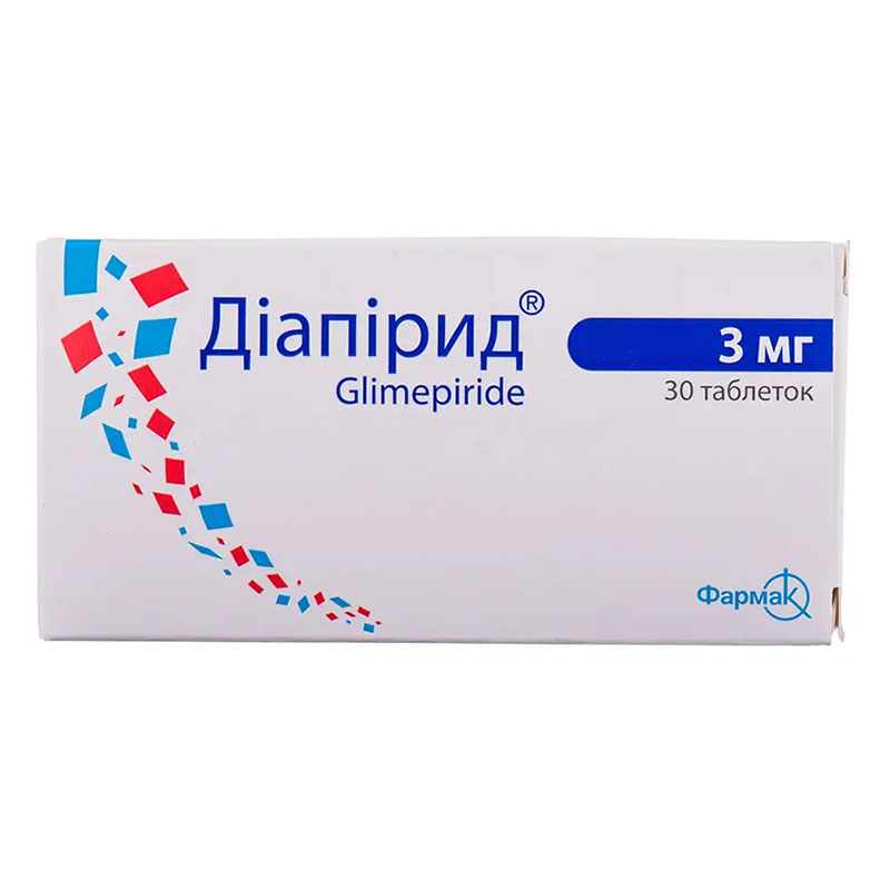 Діапірид таблетки по 3 мг 30 шт. (10х3)