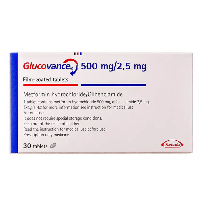 Глюкованс таблетки по 500 мг/2.5 мг 30 шт. (15х2)