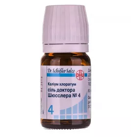 Каліум хлоратум сіль доктора Шюсслера №4 таблетки 80 шт. у флаконі