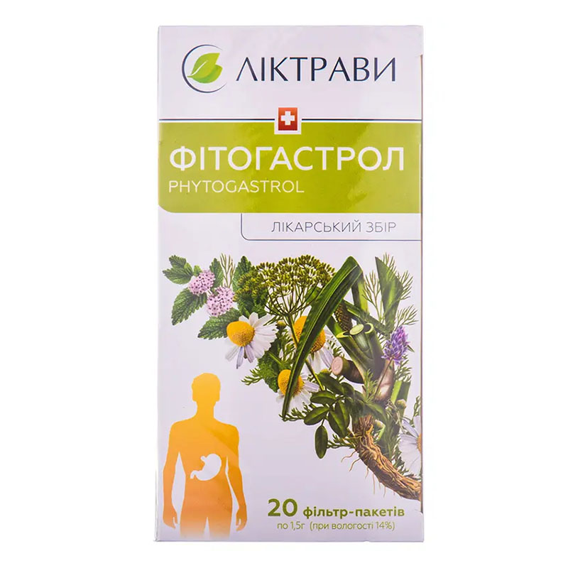 Фітогастрол збір по 1.5 г у фільтр-пакетиках 20 шт. - Ліктрави