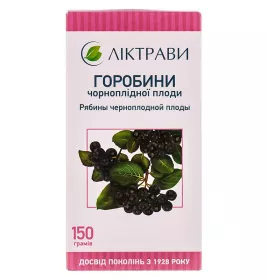 Горобини чорноплідні плоди по 150 г у пачці - Ліктрави