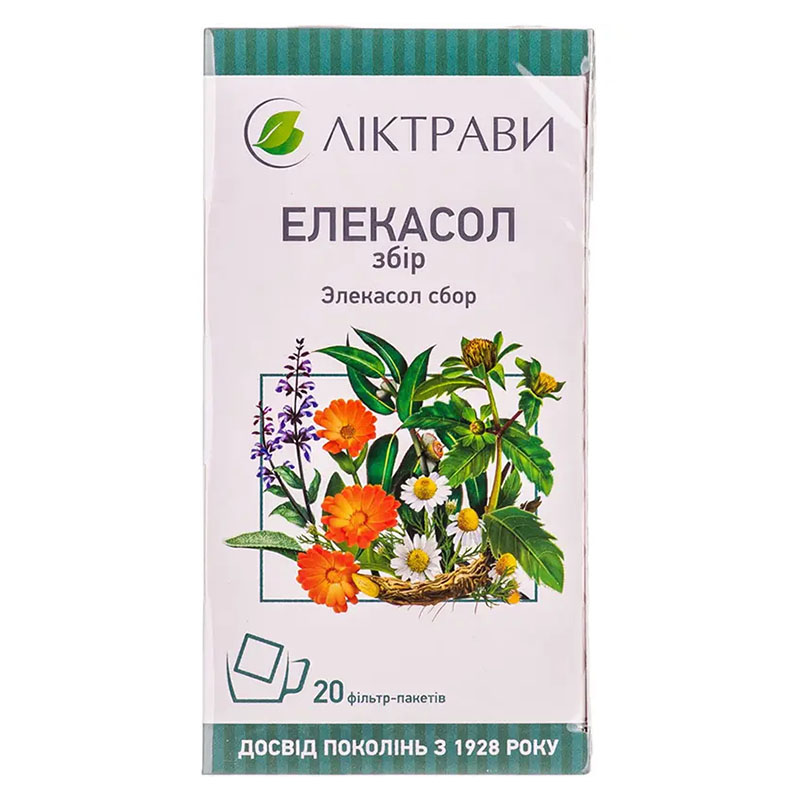 Елекасол збір по 1.5 г у фільтр-пакетиках 20 шт.