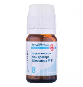 Натріум хлоратум сіль Лікаря Шюсслера №8 таблетки 80 шт. у флаконі