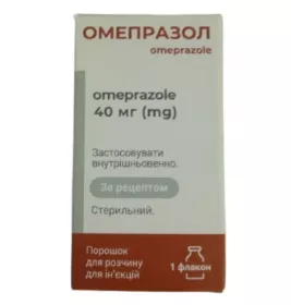 Омепразол порошок по 40 мг во флаконе 1 шт. - Дженофарм