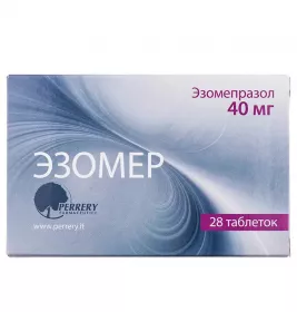 Эзомер таблетки по 40 мг 28 шт. (7х4)