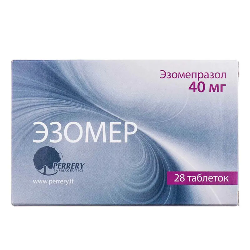 Езомер таблетки по 40 мг 28 шт. (7х4)