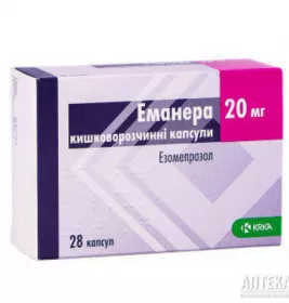 Еманера КРКА капсули по 20 мг 28 шт. (7х4)