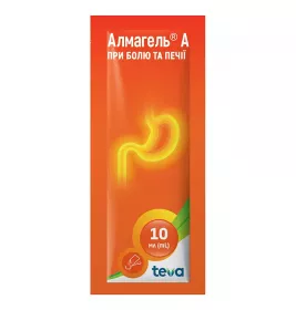 Алмагель А суспензія по 10 мл у пакетиках 20 шт.