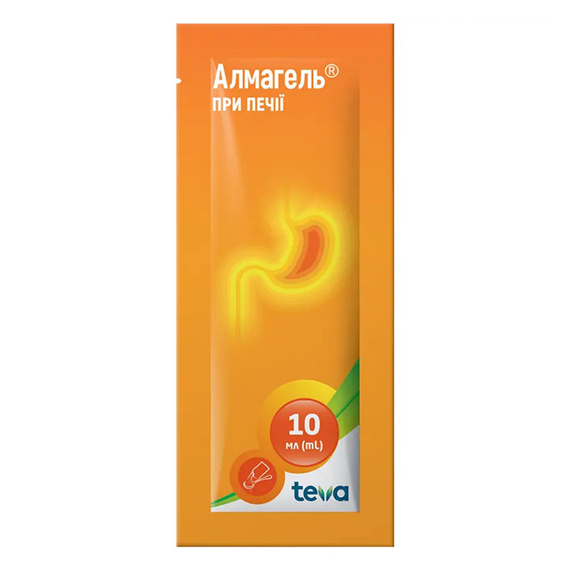 Алмагель суспензия по 10 мл в пакетиках 20 шт.