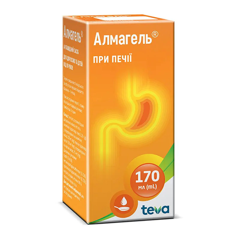 Алмагель суспензія по 170 мл у флаконі 1 шт.