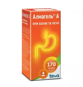 Алмагель А суспензія по 170 мл у флаконі 1 шт.