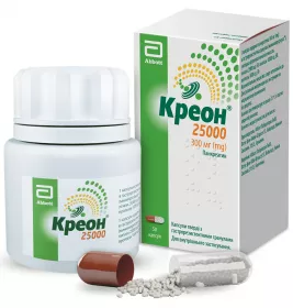 Креон 25000 капсули по 300 мг 50 шт. у флаконі 1 шт.