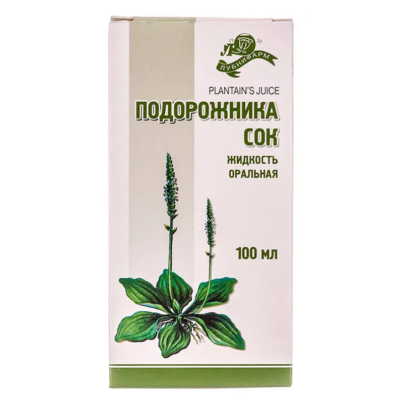 Подорожника сік рідина по 100 мл у флаконі 1 шт.