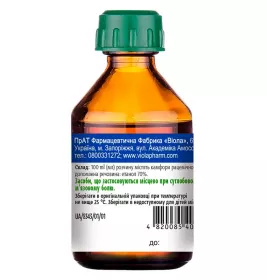 Спирт камфорний розчин 10% по 40 мл у пластиковому флаконі 1 шт. - Віола