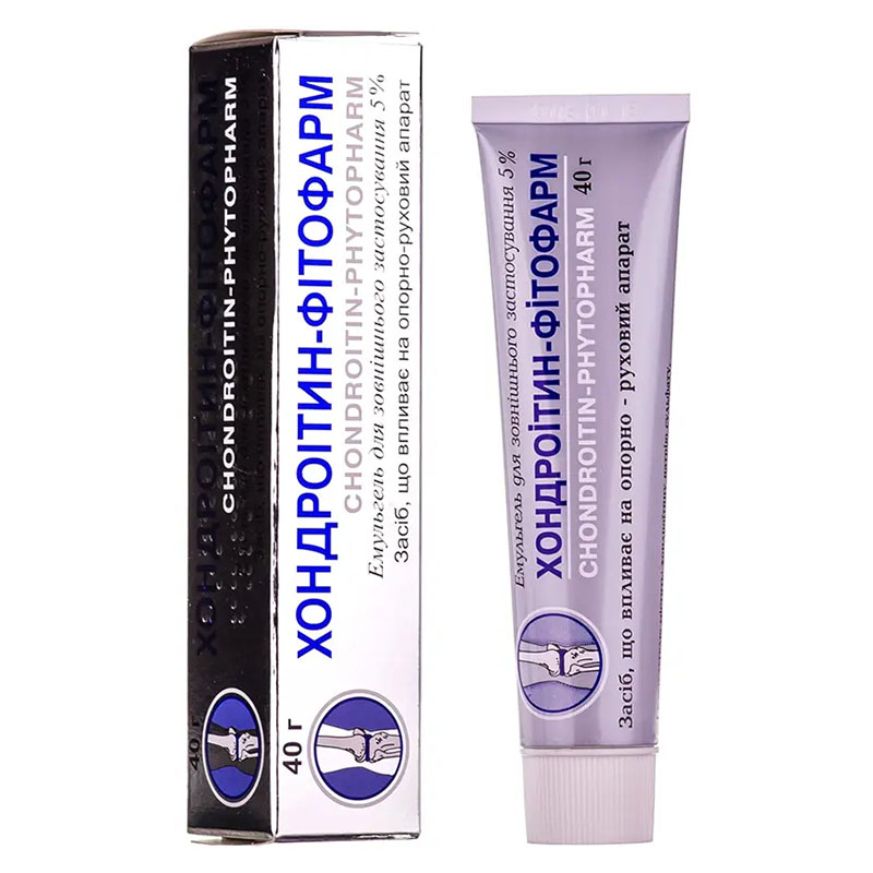 Хондроітин-Фітофарм емульгель 5% по 40 г у тубах 1 шт.