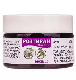 Розтиран мазь по 25 г у банці 1 шт.