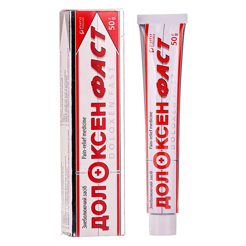 Долоксен Фаст мазь 1% по 50 г в тубах