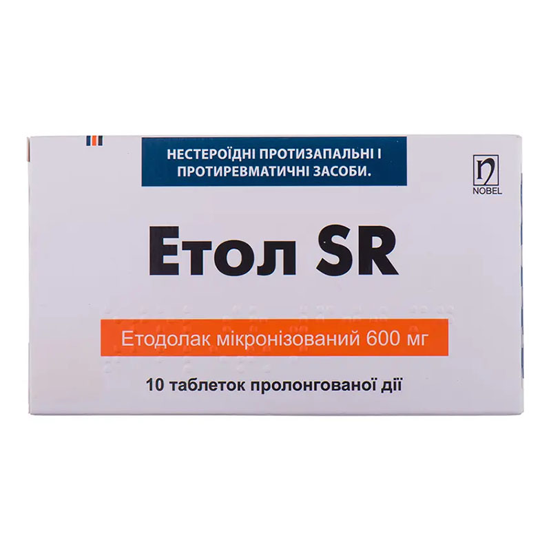 Етол SR Nobel таблетки по 600 мг 10 шт. (10х1)