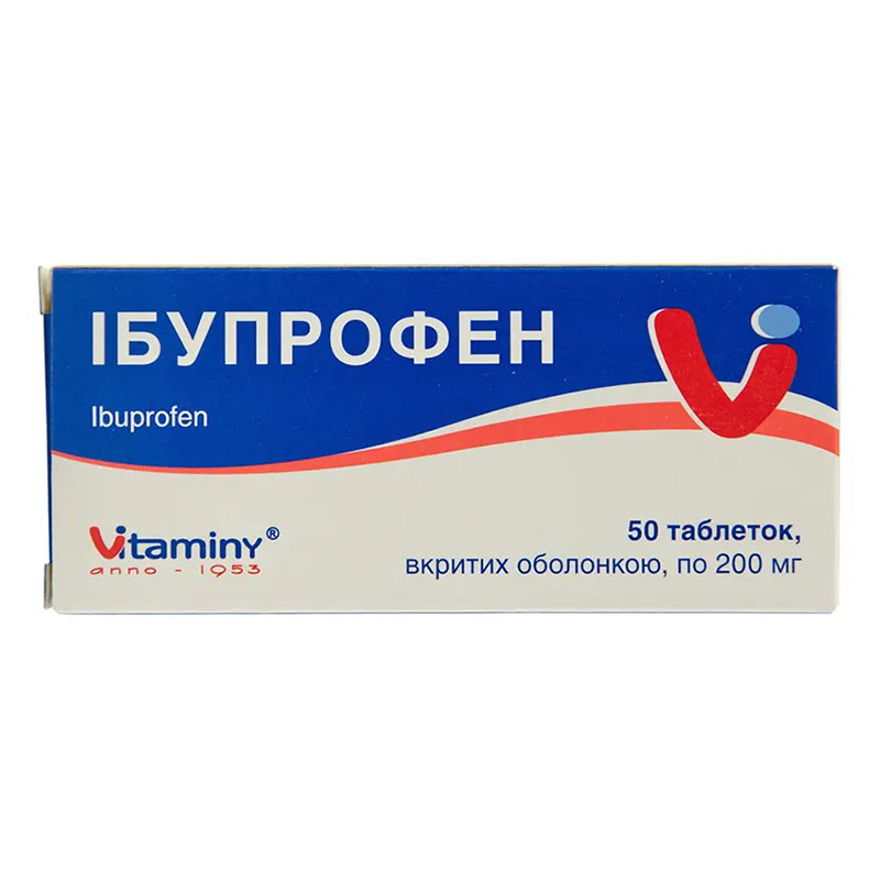 Ібупрофен-Вітамін таблетки по 200 мг 50 шт.
