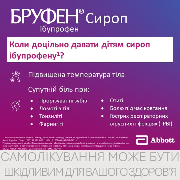 Бруфен сироп 100 мг/5 мл по 100 мл во флаконе 1 шт.