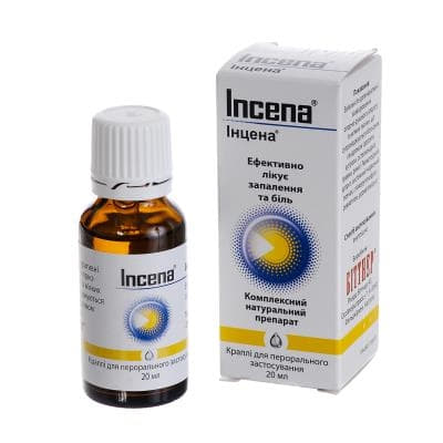 Інцена краплі по 20 мл у флаконі