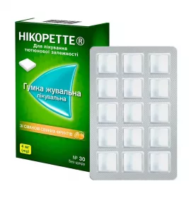 Никоретте свежие фрукты резинка жевательная по 4 мг 30 шт. (15х2)