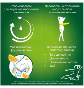 Нікоретте свіжі фрукти жувальна гумка по 4 мг 30 шт. (15х2)