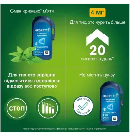 Нікоретте крижана м'ята льодяники по 4 мг 20 шт. у фліп-упаковці