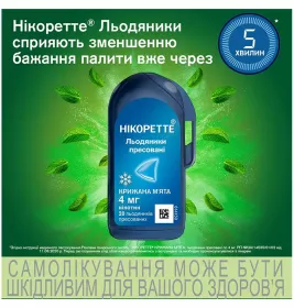 Нікоретте крижана м'ята льодяники по 4 мг 20 шт. у фліп-упаковці