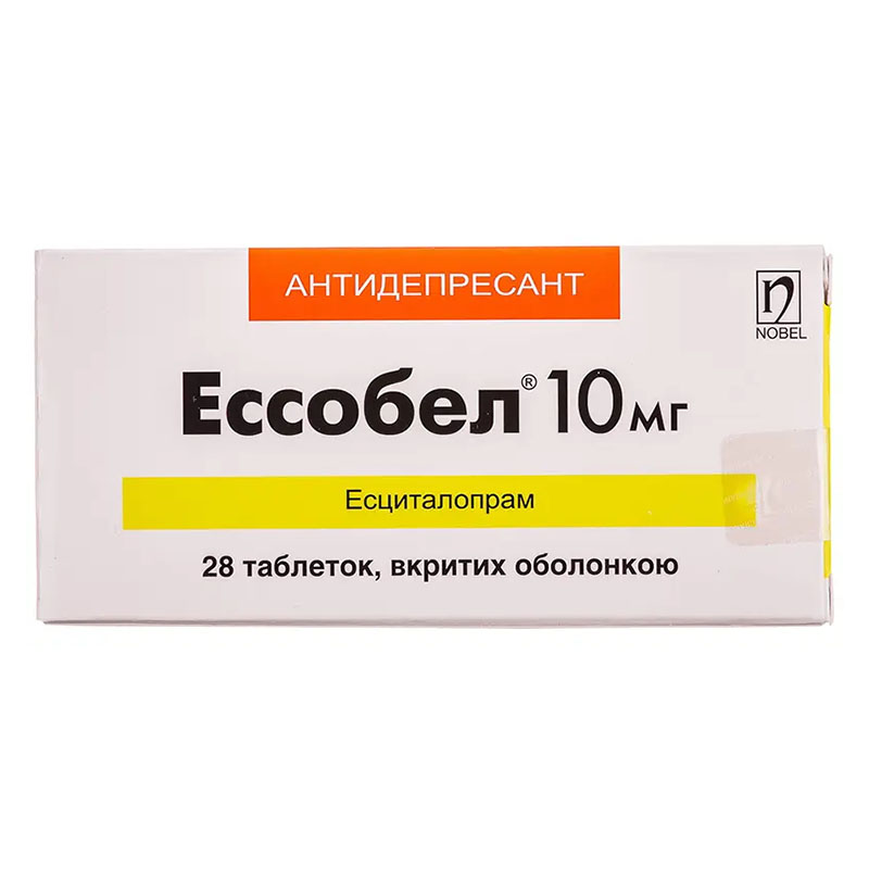 Ессобел Nobel таблетки по 10 мг 28 шт. (14х2)