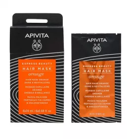 Маска Apivita EXPRESS BEAUTY Блиск та оздоровлення для волосся з апельсином 20 мл