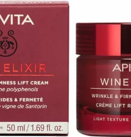 *Крем-лифтинг Apivita WINE ELIXIR против морщин легкая текстура с полифенолами вина Санторини 50 мл