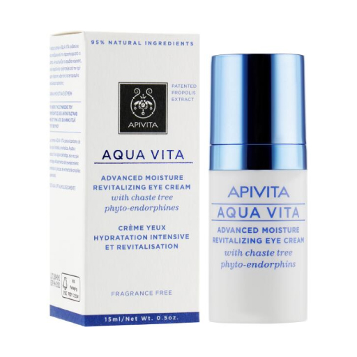 *Крем Apivita AQUA VITA для шкіри навколо очей з авраамовим деревом 15 мл
